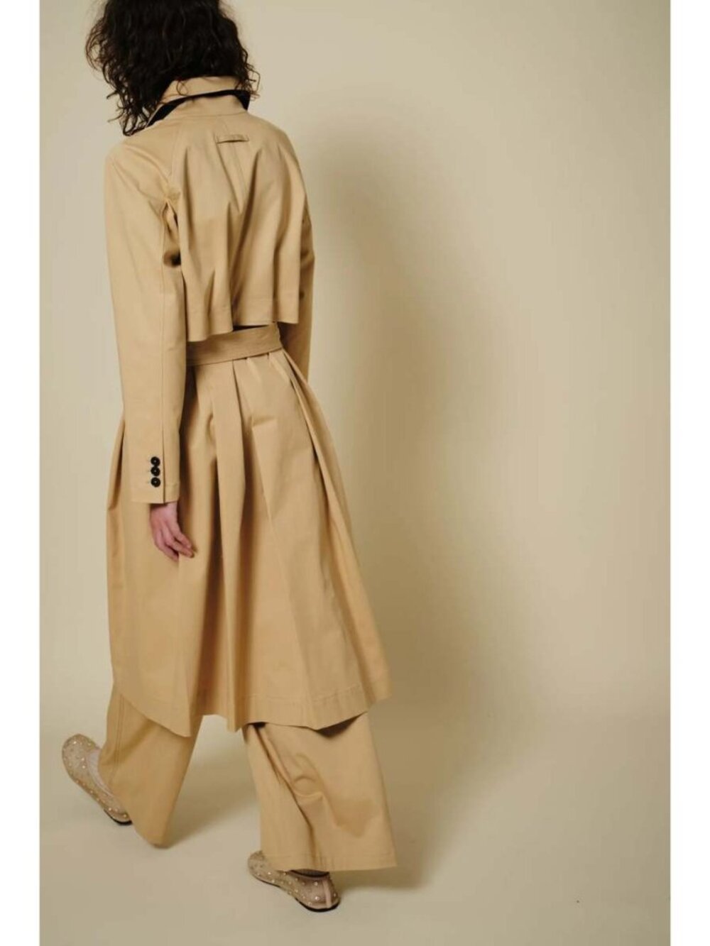 Saint Art New York London Trench Coat Khaki Size Medium NWT - Picture 3 of 9